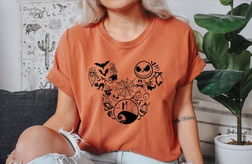 Characters Jack And Sally Disney Halloween Nightmare Before Christmas Unisex T-Shirt