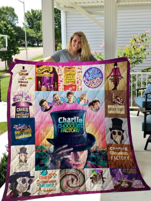 Charlie And The Chocolate Factory Poster Quilt Blanket