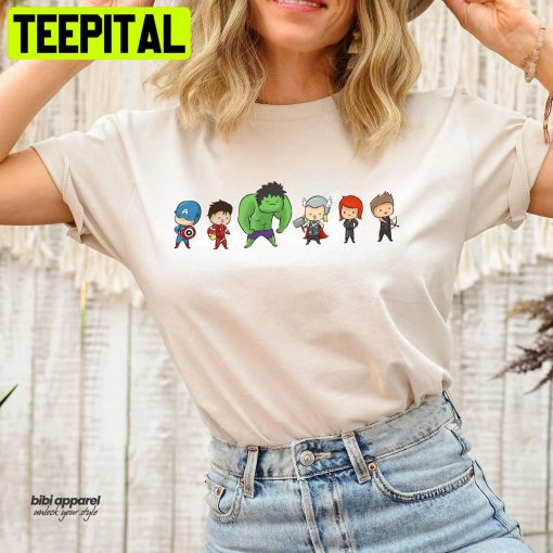 Chibi Super Heroes Marvel Movie Trending Unisex T-Shirt