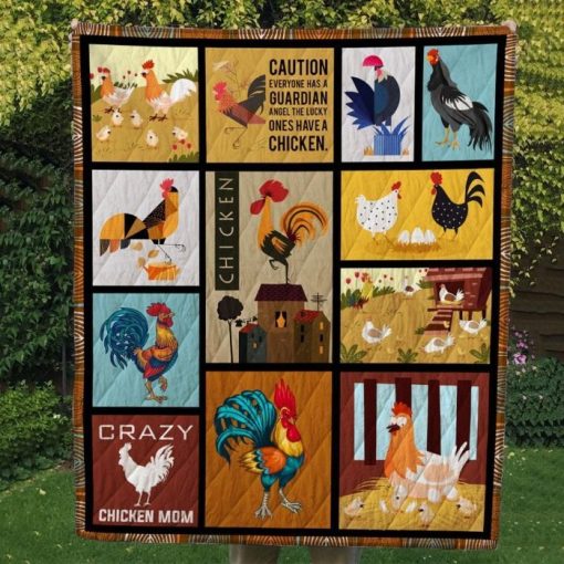 Chicken E yone Has A Guardian Chicken Lo Quilt Blanket