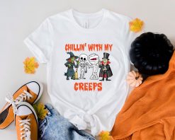 Chillin With My Creeps Party Ghost Witch Skeleton Trick Or Treat Disney Halloween Unisex T-Shirt