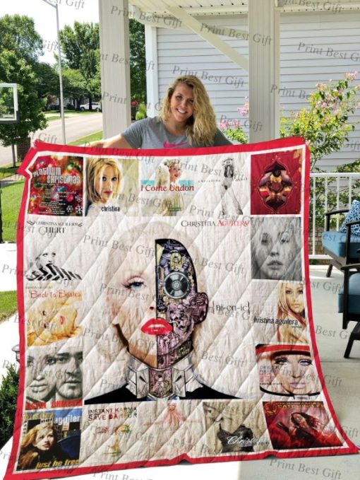 Christina Aguilera Albums Co Poster Love Quilt Blanket