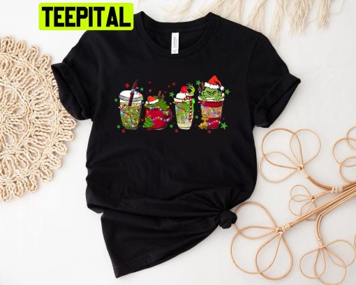 Christmas Halloween Grinch Coffee Drink Trending Unisex Shirt