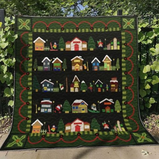 Christmas House Quilt Blanket