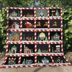 Christmas Santa Claus Is Coming To Town Quilt Blanket