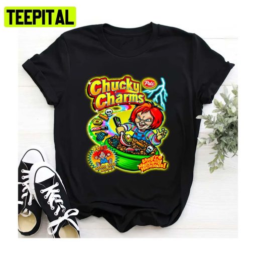 Chucky Charms Horror Cereal Parody Halloween Spooky Night Unisex Sweatshirt