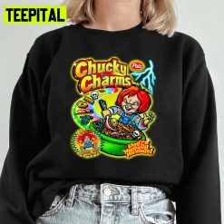 Chucky Charms Horror Cereal Parody Halloween Spooky Night Unisex Sweatshirt