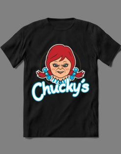 Chuckys Fast Food Horror Logos Mashup Shirt