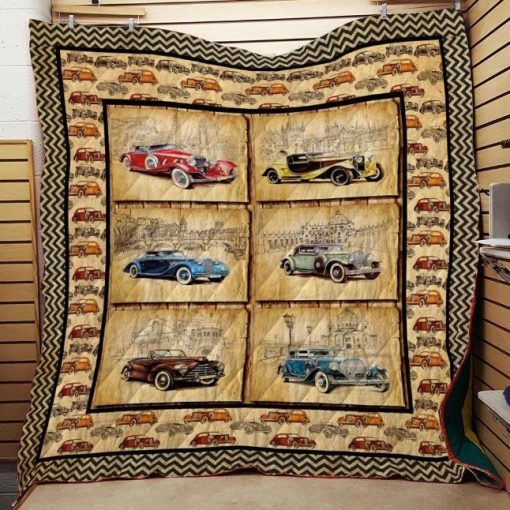 Classic Car Collection Quilt Blanket