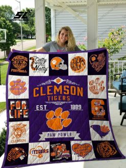 Clemson Tigers Collection Quilt Blanket