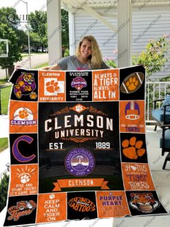 Clemson Tigers Uni sity Collected Quilt Blanket