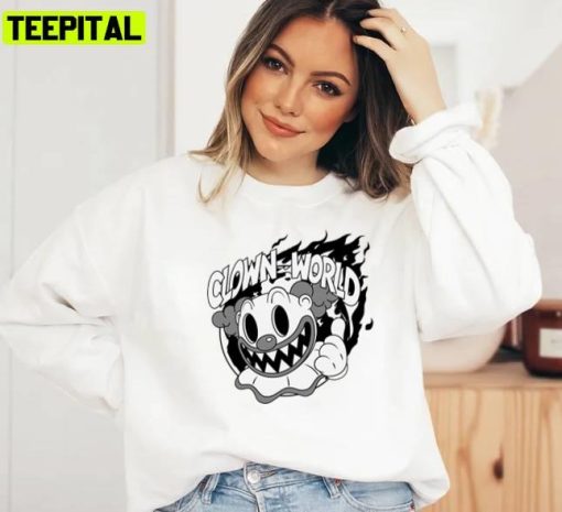 Clown World Black And White Halloween Spooky Night Unisex Sweatshirt