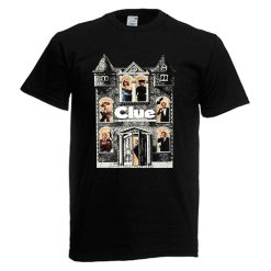 CLUE Horror Comedy Movie Mens Black Navy Red T-Shirt