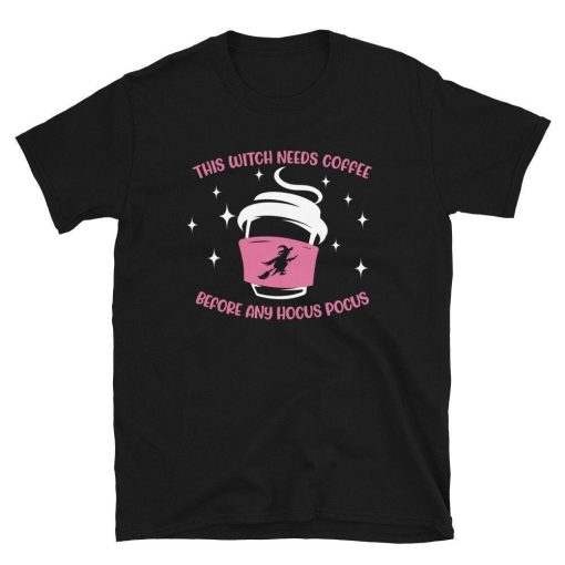 Coffee Witchy Gifts No Hocus Pocus Shirt