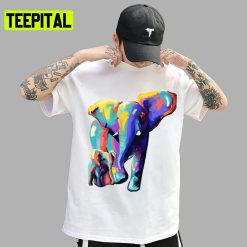 Colorful Design Elephant Trending Unisex T-Shirt