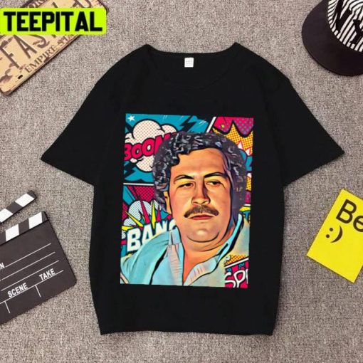 Colorful Portrait Pablo Escobar Narcos Unisex T-Shirt