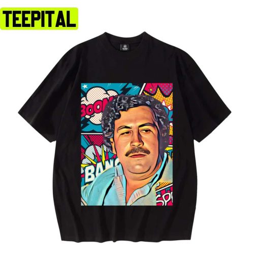 Colorful Portrait Pablo Escobar Narcos Unisex T-Shirt