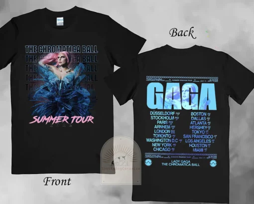 Concert Powerful Gaga The Chromatica Tour Born This Way New Art T-Shirt