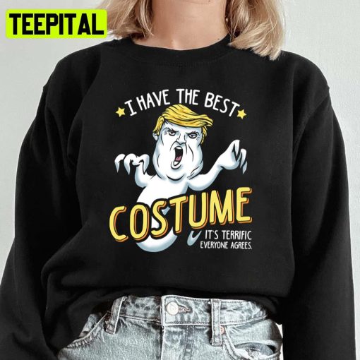 Costume Ghost Donald Trump Halloween Spooky Night Unisex Sweatshirt