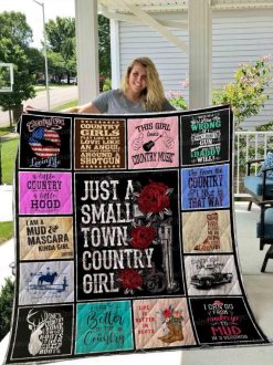 Country Girls Quotes Collection Quilt Blanket