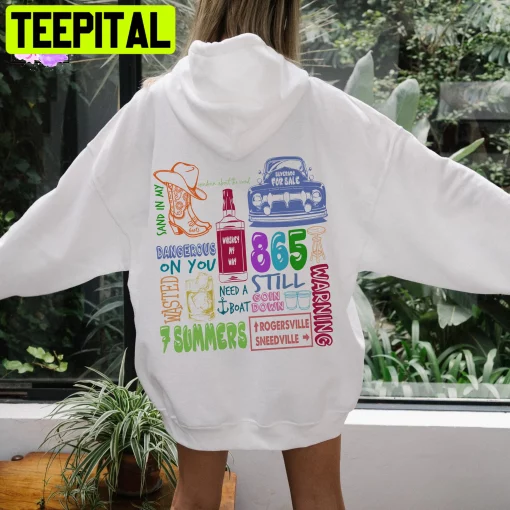 Country Music Collage Hoodie Aesthetic Unisex Hoodie