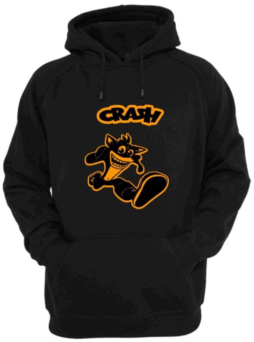 Crash Orange and Black Unisex Adult Hoodie