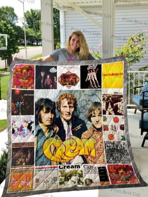 Cream Albums Co Poster Quilt Blanket