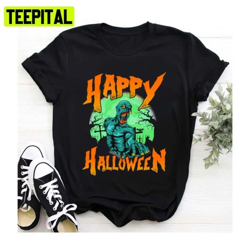 Creepy Monster Zombie Lover In Cemetery Halloween Unisex Sweatshirt