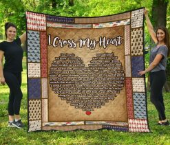 Cross My Heart Quilt Blanket