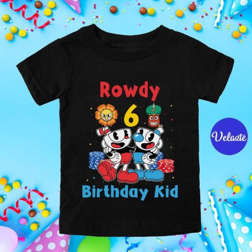 Cuphead Game Birthday Kid Funny Gamer Personalized New Art T-Shirt