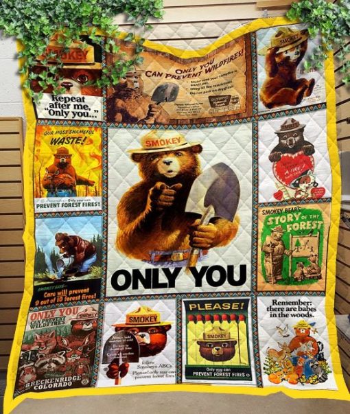 Custom Blanket Smokey Bear Fleece Quilt Blanket