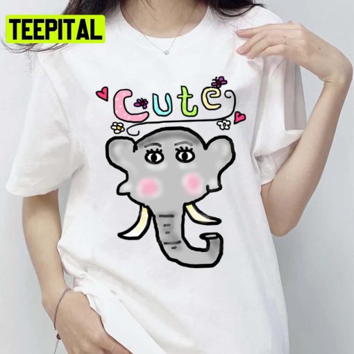 Cute Baby Elephant Face Trending Unisex T-Shirt