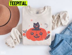 Cute Black Cat Halloween Unisex Sweatshirt