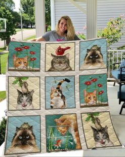 Cute Cats Moment Quilt Blanket