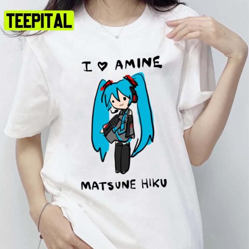 Cute Chibi Fanart Amine Fan Hatsune Miku Unisex T-Shirt