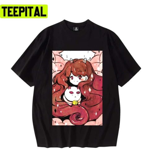 Cute Pink Design Bee And Puppycat Unisex T-Shirt