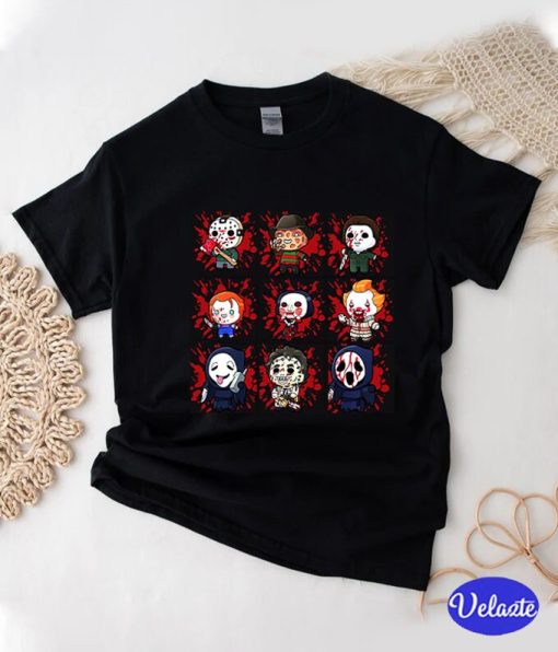 Cute Team Friends Horror Movie Disney Halloween New Art T-Shirt