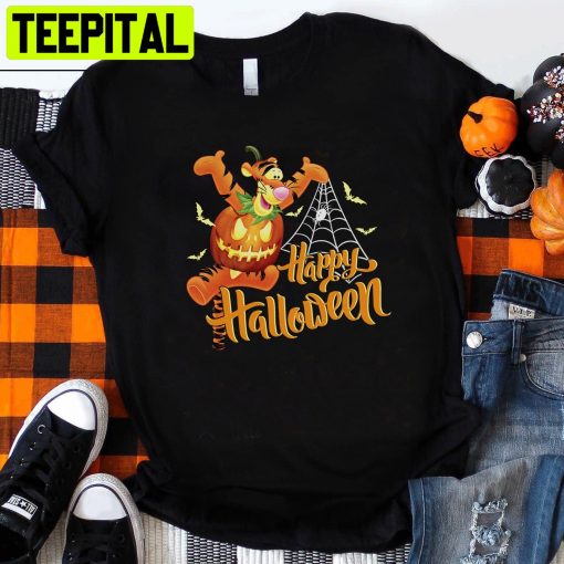 Cute Tigger Wear Pumpkin Disney Halloween Party Unisex T-Shirt