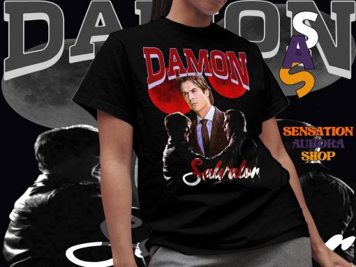 Damon Salvatore Character Actor Movie Ian Somerhalder Retro 90s Vampire Unisex T-Shirt