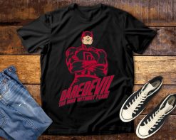 Daredevil Superhero Man Without Fear Graphic Marvel Tee T-Shirt