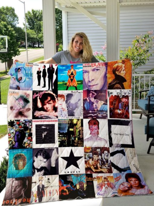 David Bowie Albums For Fans Combined Quilt Blanket