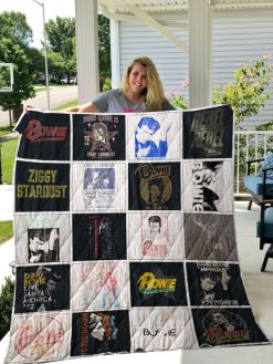 David Bowie T-Shirt For Fans Quilt Blanket