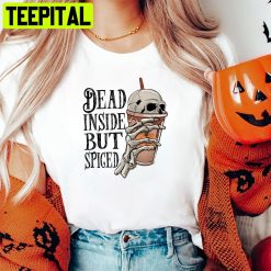 Dead Inside But It’s Spiced Skull And Pumpkin Trending Unisex Shirt