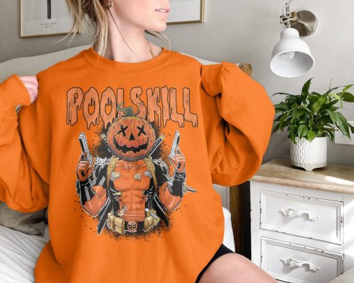 Deadpool Poolskill Vintage Marvel Deadpool Vintage Retro For Disney Halloween Unisex Sweatshirt