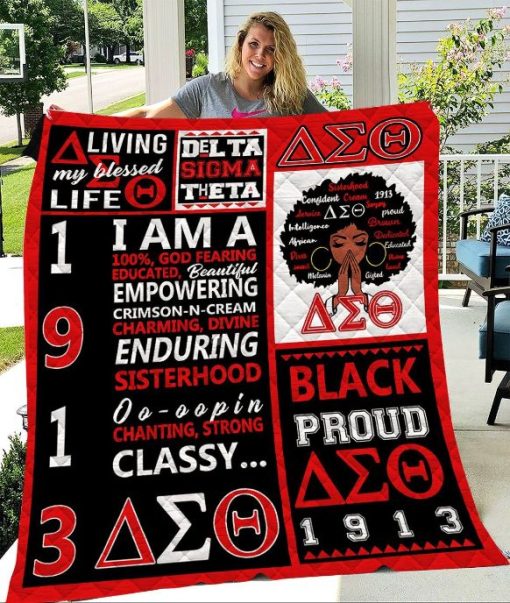 Delta Sigma Theta Fleece Blanket Quilt Blanket