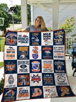 Den Broncos Combine Quilt Blanket