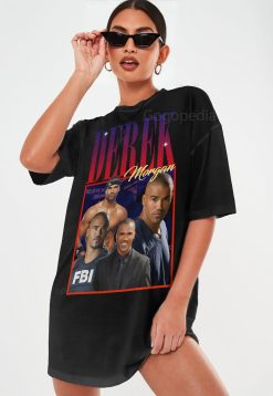 Derek Morgan Character Movie Series Criminal Shemar Moore Vintage 90s Trending Tee T-Shirt