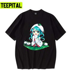 Design For Christmas Cute Chibi Hatsune Miku Unisex T-Shirt