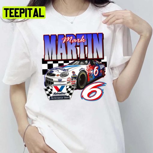 Design Retro Nascar Car Racing Mark Martin Unisex T-Shirt