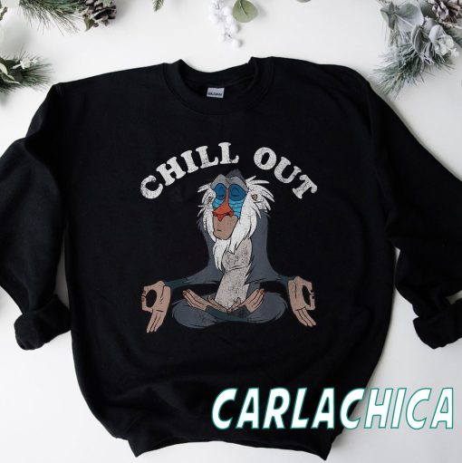 Disney Lion King Rafiki Chill Out Meditation Rafiki Chill Out Disney Unisex T-Shirt